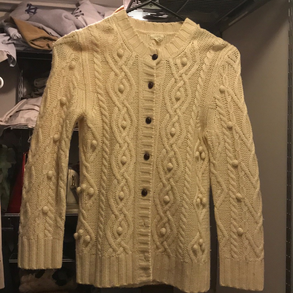 Jcrew lambs knit wool sweater/cardigan size xs